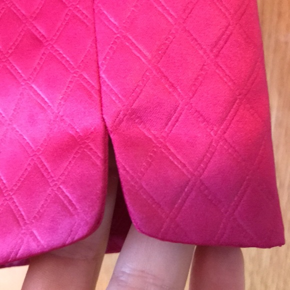 RARE Isabel Ardee hot pink size 2 crop textured hook blazer satin bolero jacket - Picture 6 of 9